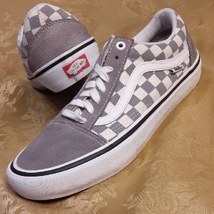 VANS Old Skool Leather/Suede PRO ULTRACUSH DURACAP Grey/White Men 8.0 Women 9.5